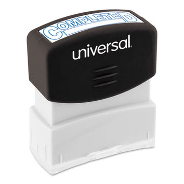 Universal® Message Stamp, Completed, Pre-inked One-color, Blue Ink freeshipping - TVN Wholesale
